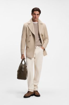 Leather holdall with padlock and key holder, Khaki
