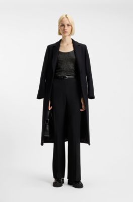 Mixed-rib sweater in sparkling yarn, Black