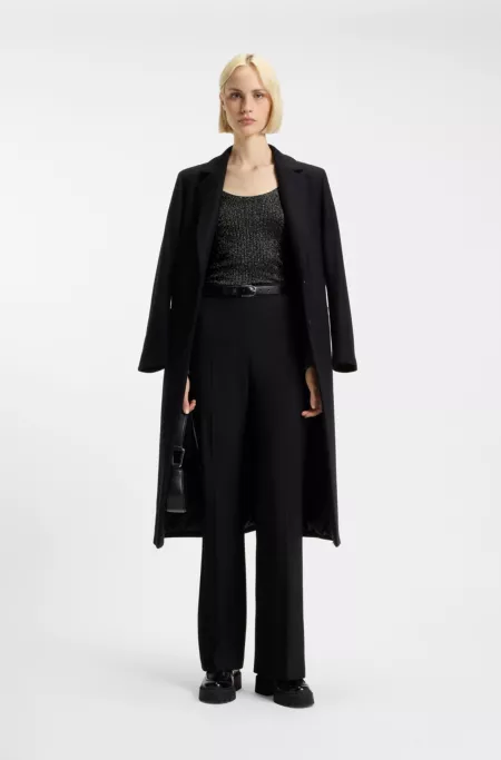 Pull en fil brillant à côtes mélangées