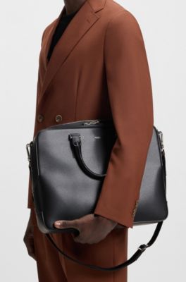 Porte-documents en cuir avec marquage du logo, Noir