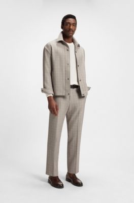 Loafers in smooth leather with penny trim, Dark Brown