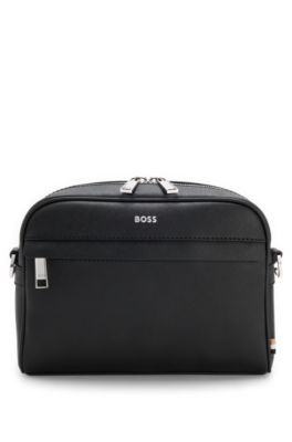 Crossbody bag with foil logo, Black