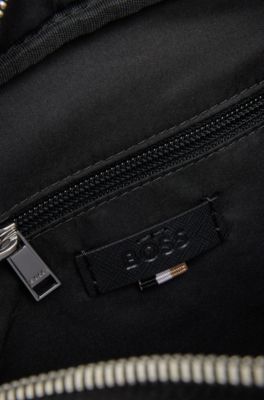 Crossbody bag with foil logo, Black