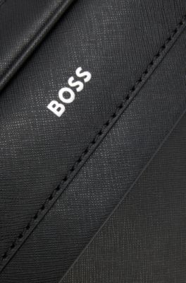 Crossbody bag with foil logo, Black