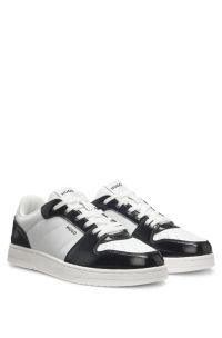 Colour-blocked trainers with logo details, White / Black