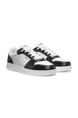 Colour-blocked trainers with logo details 1