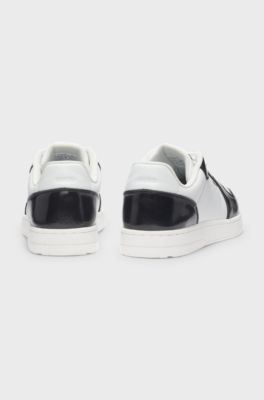 Colour-blocked trainers with logo details, White / Black