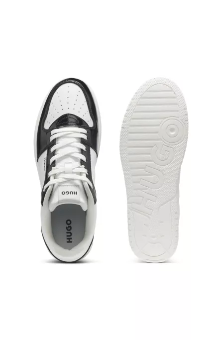 Colour-blocked trainers with logo details