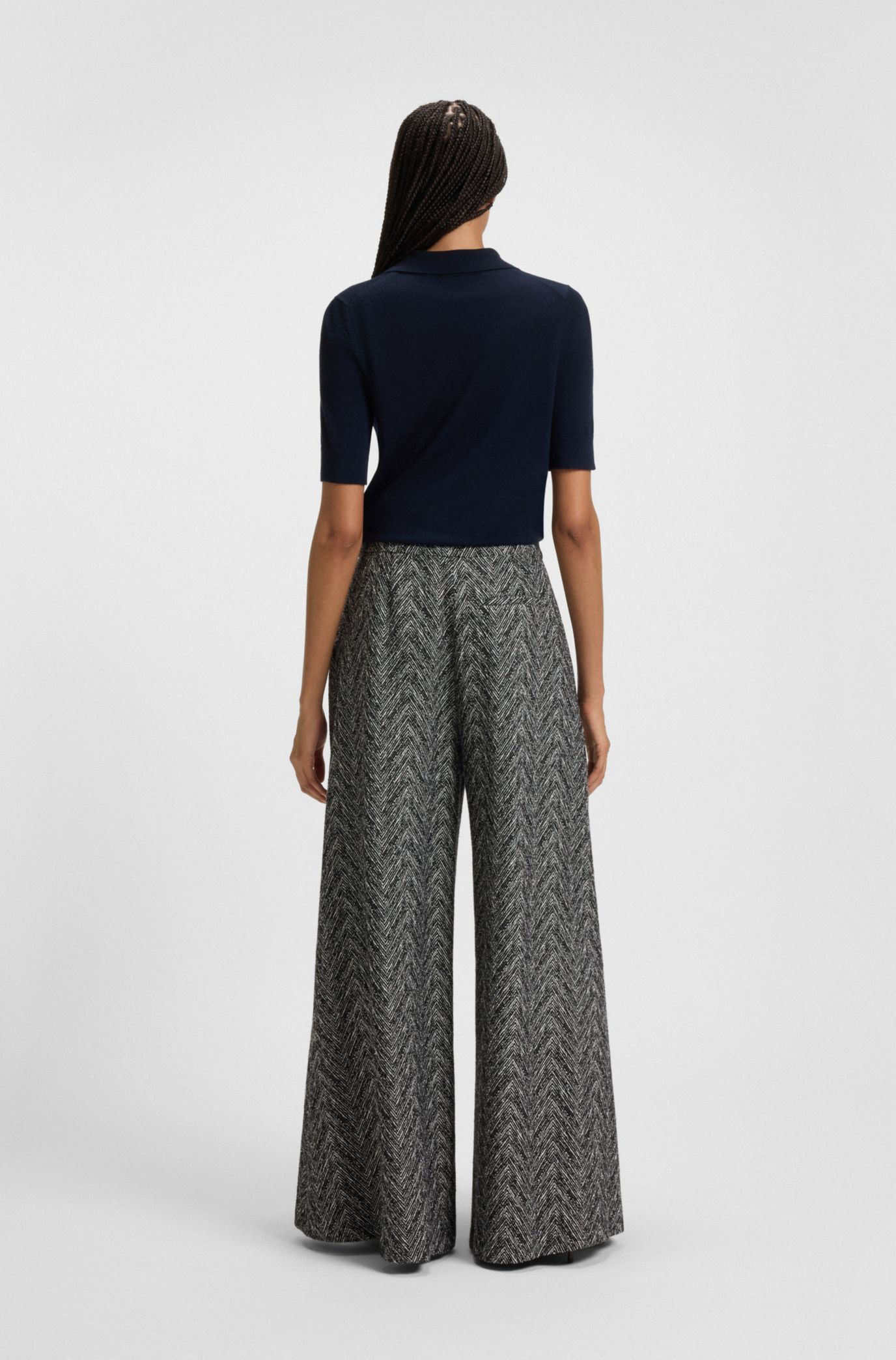 パンツ NEAT marzotto Tweed Herringbone Wide NEAT marzotto Tweed Herringbone Wide