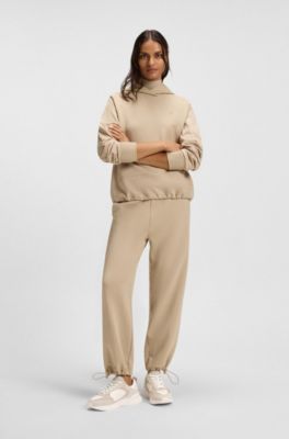 Sneakers mit Veloursleder-Details und Double-B-Monogramm, Hellbeige