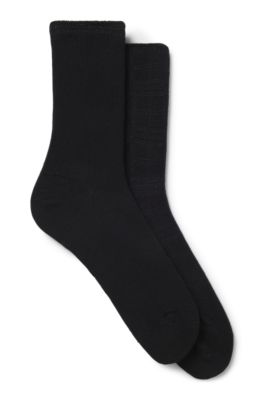 Two-pack of short-length socks with sparkling details, Black