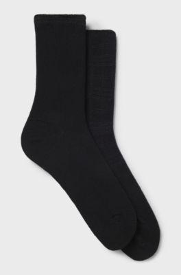 Two-pack of short-length socks with sparkling details, Black