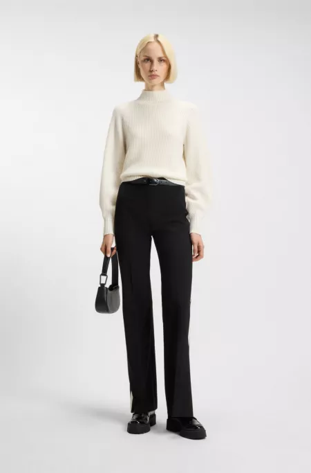 Loose-fit rollneck sweater with raglan sleeves
