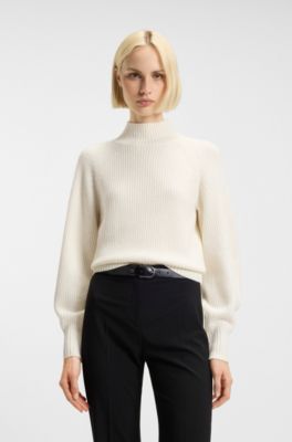 Loose-Fit Rollkragenpullover mit Raglan&auml;rmeln, Natur