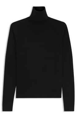 Slim-fit rollneck sweater in extra-fine merino wool
