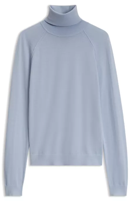Pull Slim à col roulé en laine mérinos extra fine