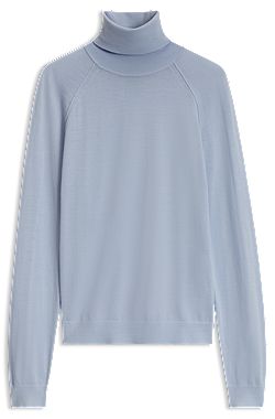 Slim-fit rollneck sweater in extra-fine merino wool