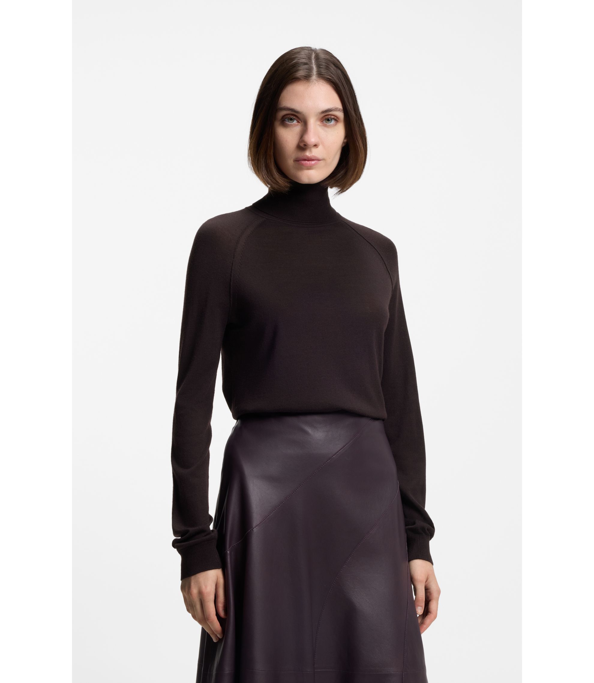 Rollkragenpullover aus Merinowolle