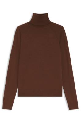 Boss Slim-fit rollneck sweater in extra-fine merino wool polotröjor dam – bild 4