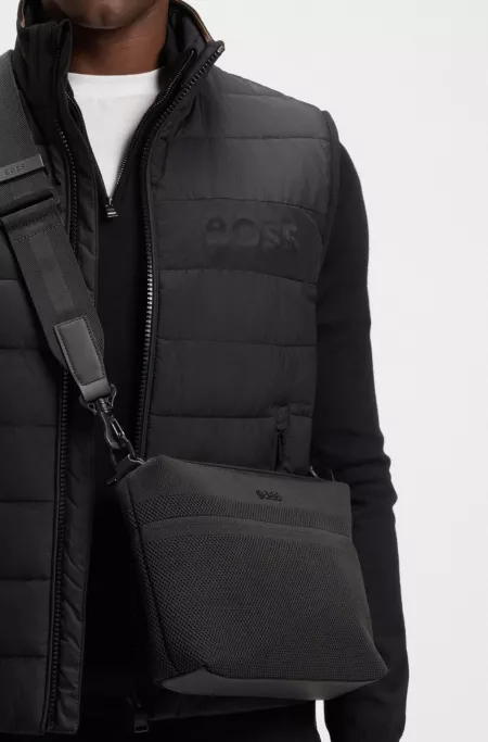 Crossbody bag with knitted structure