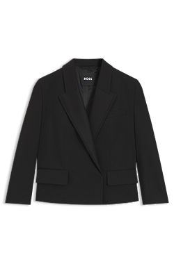 Relaxed-fit tuxedo blazer in virgin-wool twill
