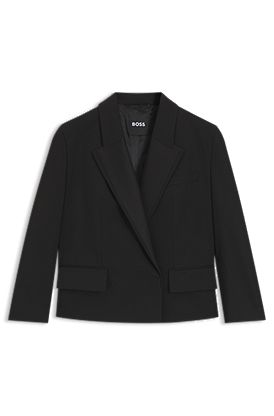 Blazer da smoking relaxed fit in twill di lana vergine