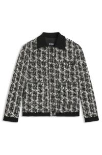 Regular-fit jacket in patterned feather tweed, Patterned