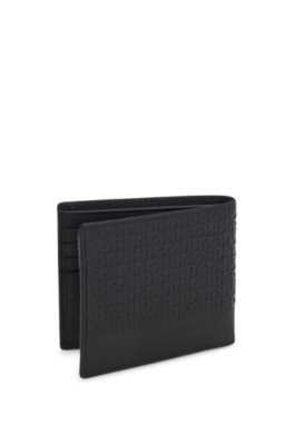 Leather wallet with repeat-logo embossing 3