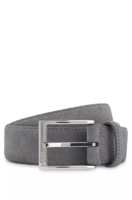 Suede belt with pin buckle