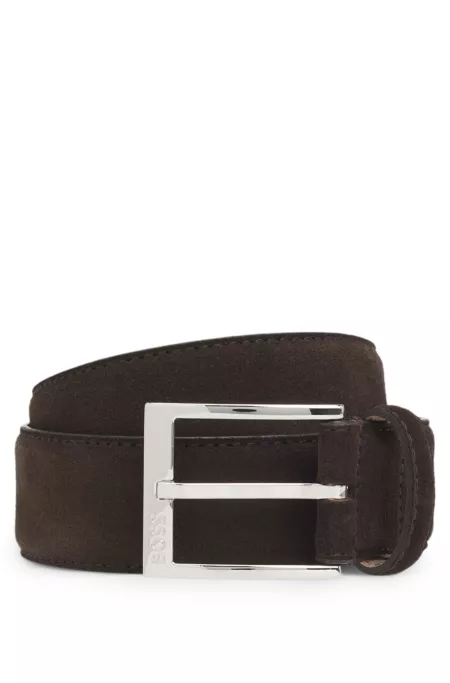 Suede belt with pin buckle