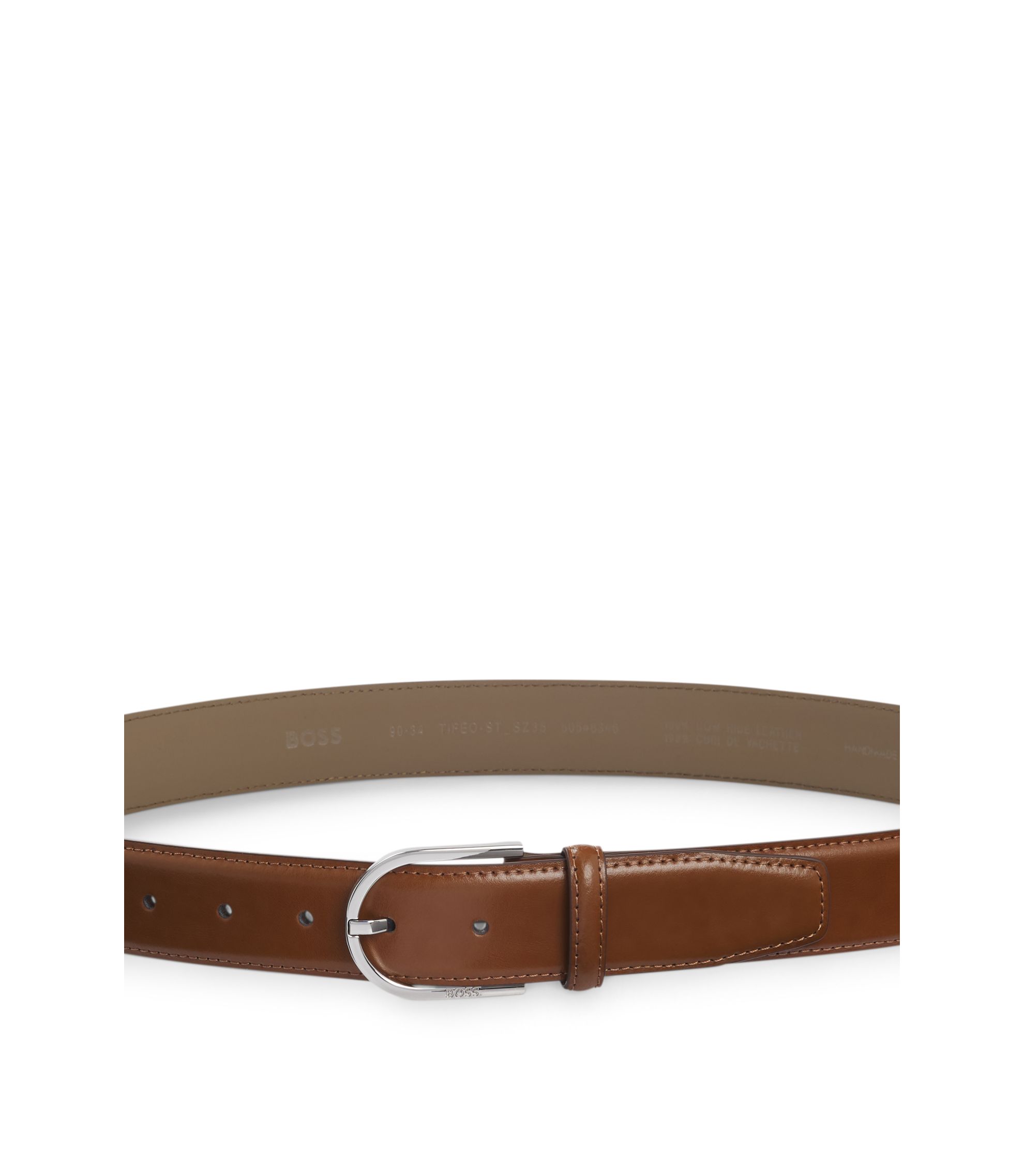 Italian Round Covered Buckle Butter Leather Soft Belts Artisan Handcrafted Italian Vachetta Handmade Leather Belts  main image 2