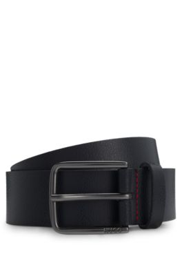 Leren riem met doorngesp, Donkerblauw