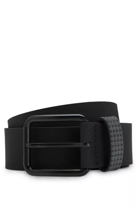 Porsche x BOSS belt in Italian leather with patterned keeper