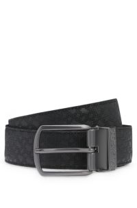Reversible belt in Italian leather, Black