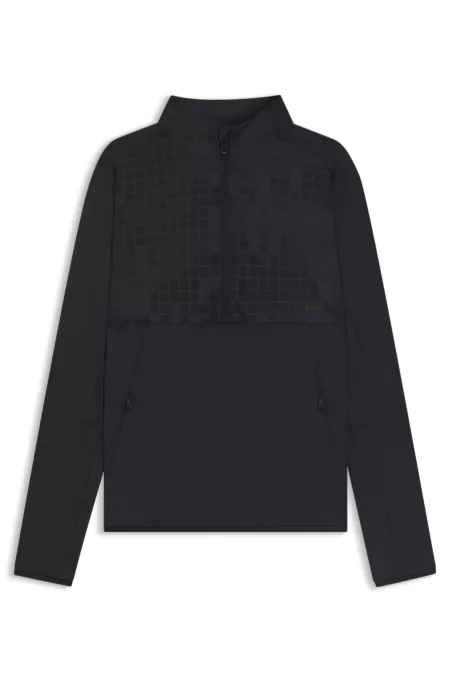 Active half-zip sweatshirt in printed quick-dry fabric