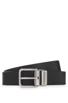 Reversible Italian-leather business belt