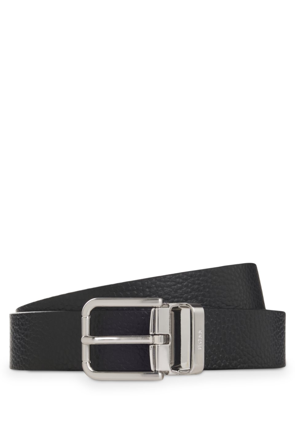 Reversible Italian-leather business belt