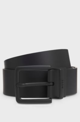 Reversible belt in Italian leather, Black
