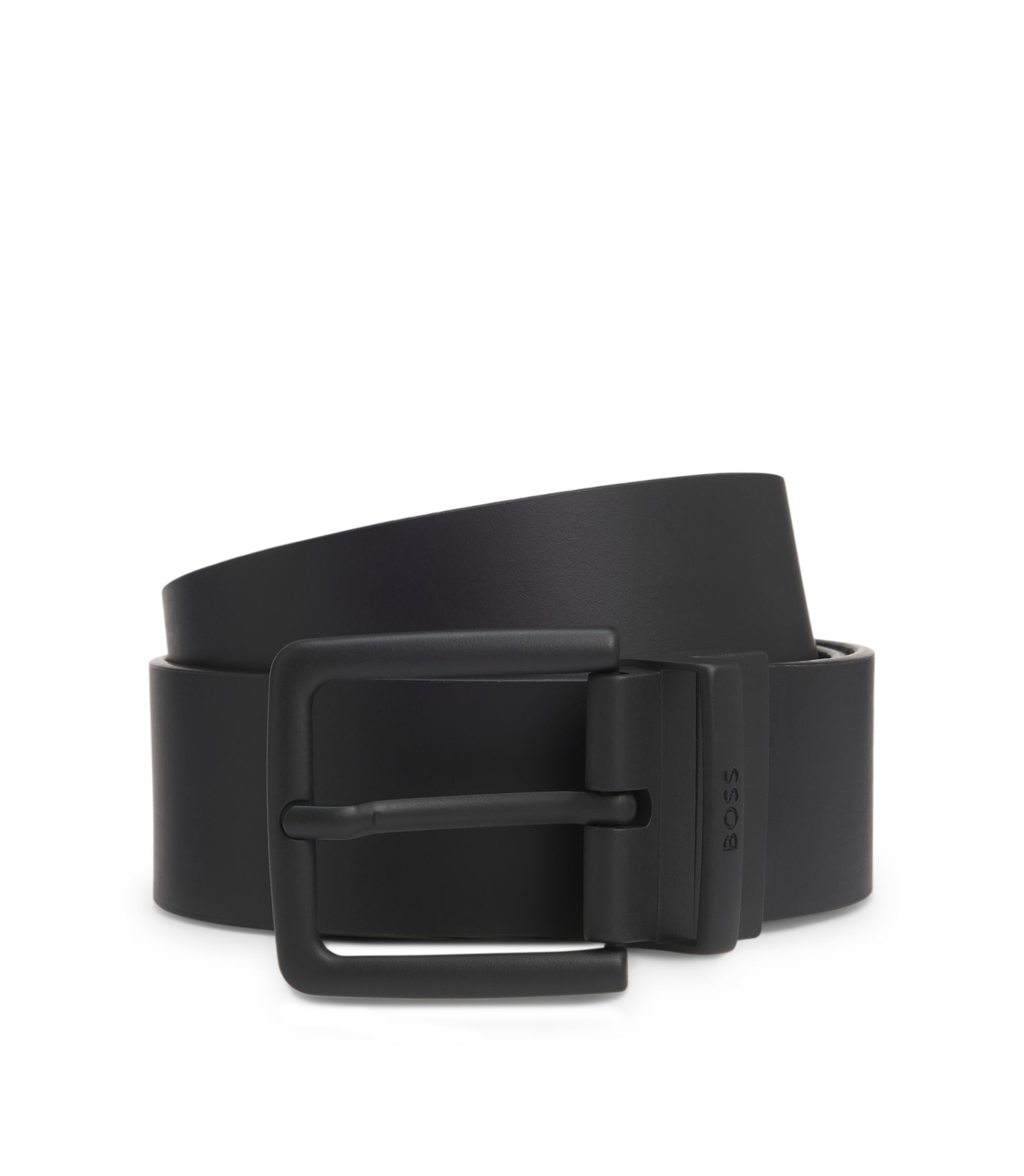 BOSS - Reversible belt in Italian leather - Black