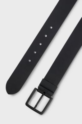 Reversible belt in Italian leather, Black