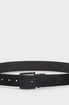 Reversible belt in Italian leather, Black