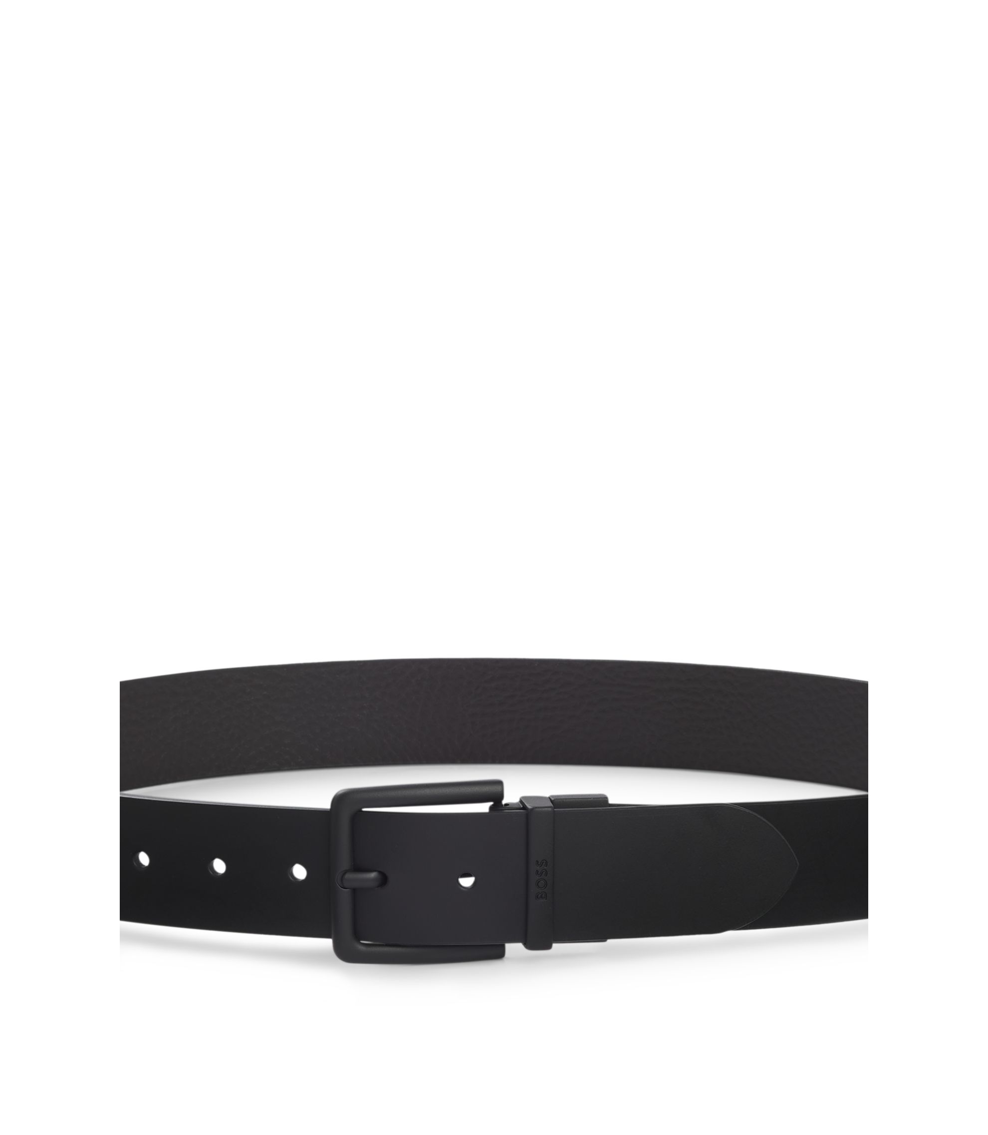 BOSS - Reversible belt in Italian leather - Black