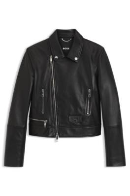 Regular-fit biker jacket in leather 1