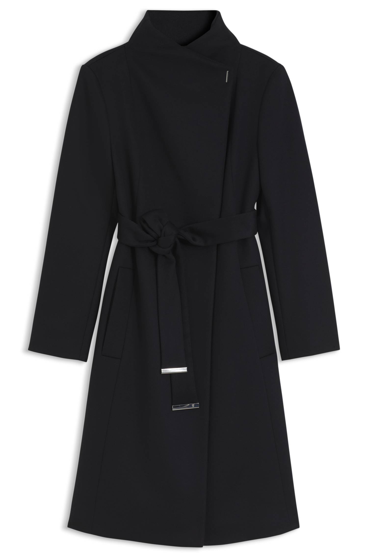 Boss Belted formal coat in virgin wool and cashmere kappor & rockar dam – bild 4