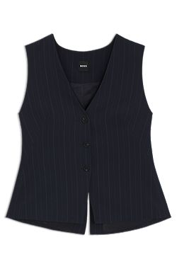 Single-breasted pinstripe waistcoat