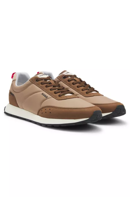 Retro-inspired trainers with faux suede