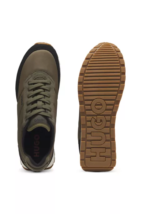 Retro-inspired trainers with faux suede