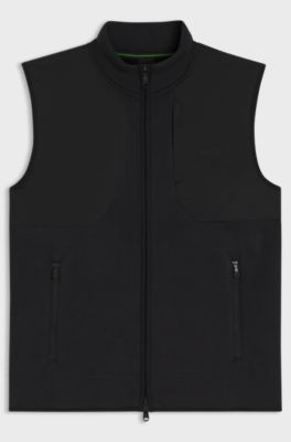 Relaxed-fit gilet with sherpa fleece, Black