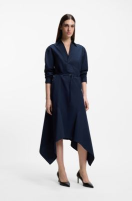 Spitze Pumps aus Leder, Schwarz