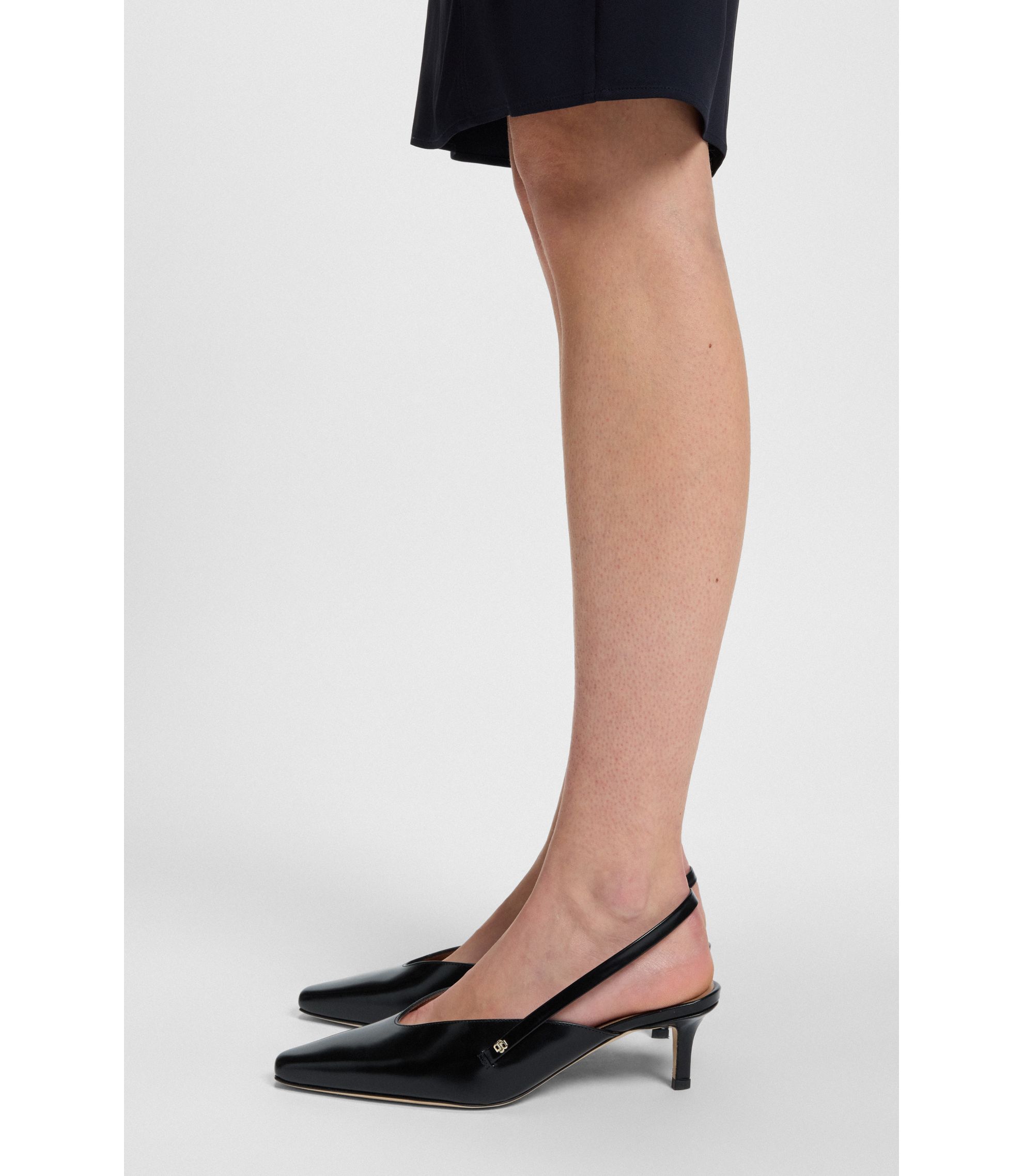BOSS - Slingback leather pumps with GAIT-TECH® comfort